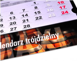kalendarze trójdzielny z logo