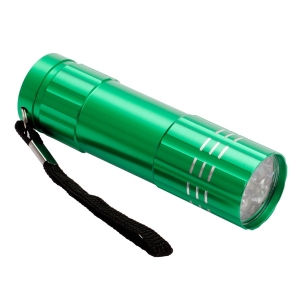 9-diodowa latarka Jewel LED, jasnozielony