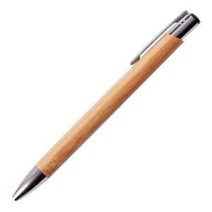 Długopis Vizela w bambusowym etui, brązowy