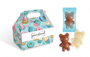 czekoladowe misie w mini taking box