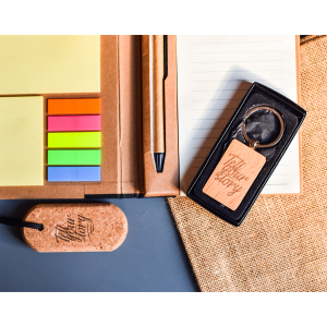 Notes z zestawem memo Eco, czarny/beżowy