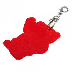 Brelok odblaskowy Beary, czerwony