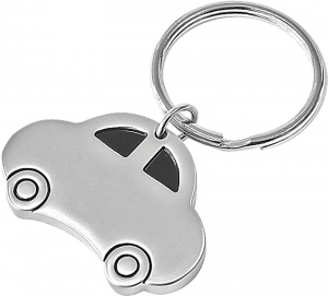 Metalowy brelok Auto, srebrny