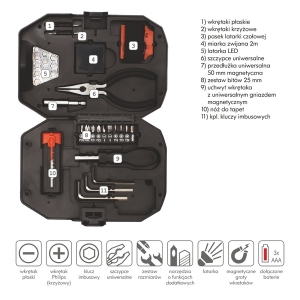 Zestaw narzędzi Smart DIY, czarny