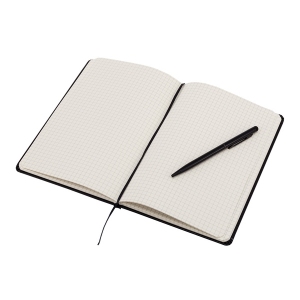 Zestaw notes z długopisem, czarny