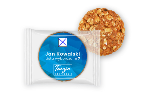 ciasteczko grunchy z naklejką wybory